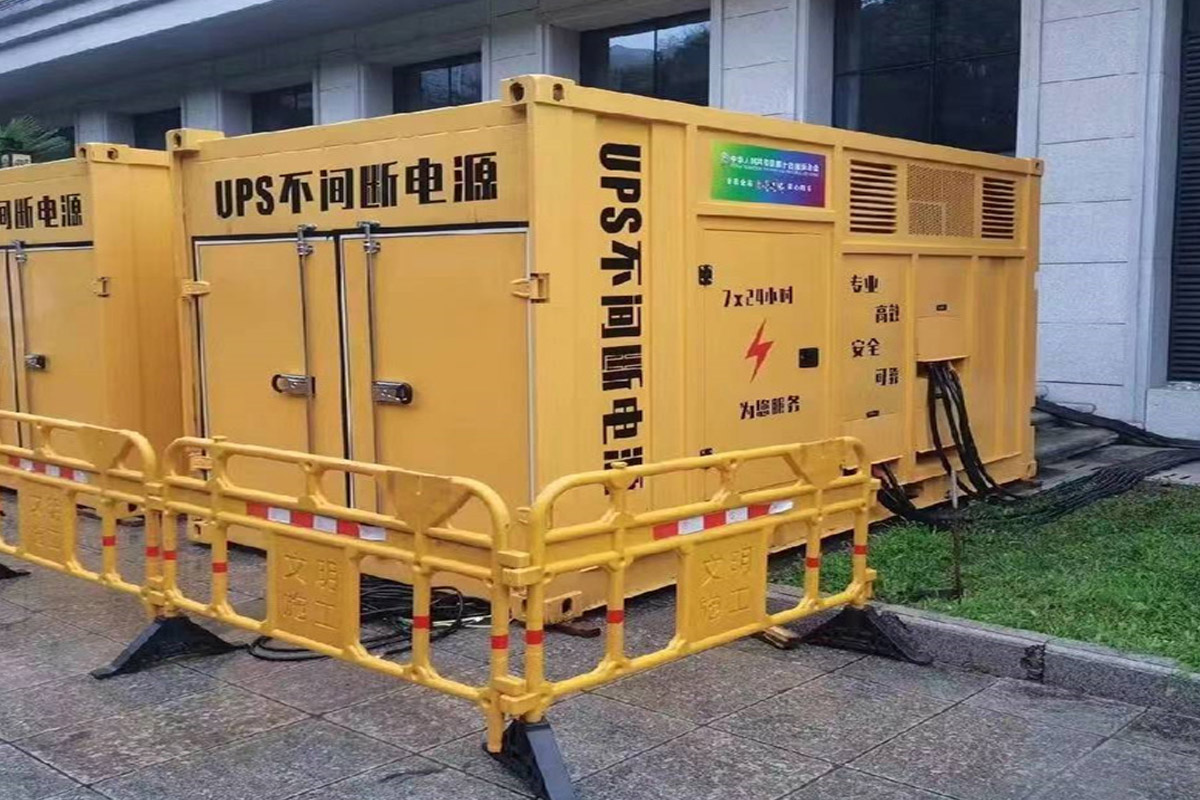 澄迈发电机租赁施工现场